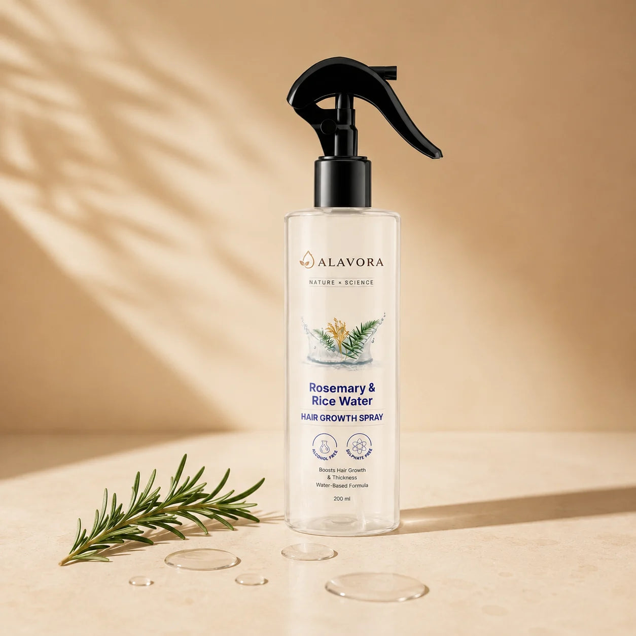 Alavora® Rosemary & Rice Water Hair Growth Spray - 200ml