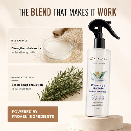 Alavora® Rosemary & Rice Water Hair Growth Spray - 200ml-1