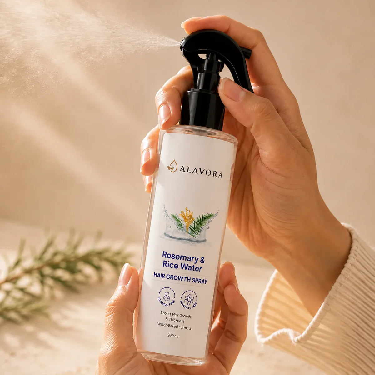 Alavora® Rosemary & Rice Water Hair Growth Spray