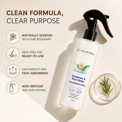 Alavora® Rosemary & Rice Water Hair Growth Spray
